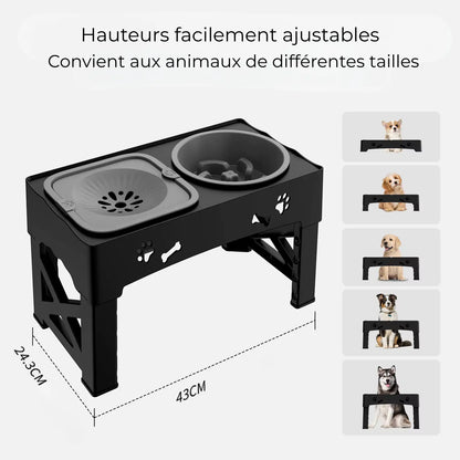 Mangeoire 3-en-1 Ajustable